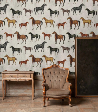 Tapeta Horses Beige od Wallcolors