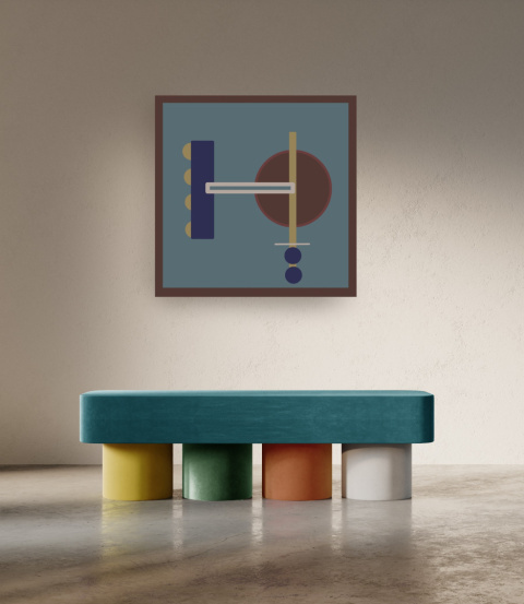 LE CORBUSIER COLORS upholstered bench