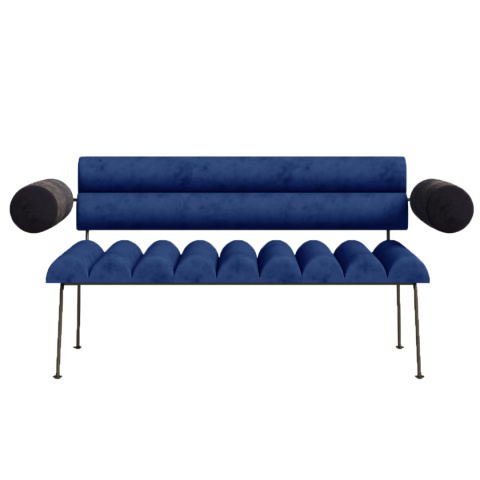 ROLL&ROLL upholstered sofa on a metal frame