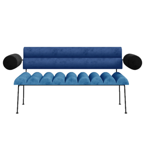 ROLL&ROLL upholstered sofa on a metal frame