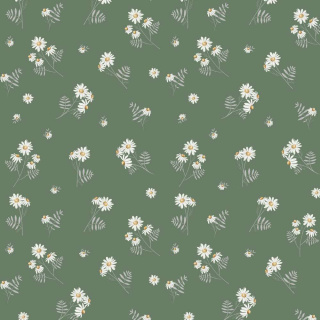 Camomille Green Wallpaper