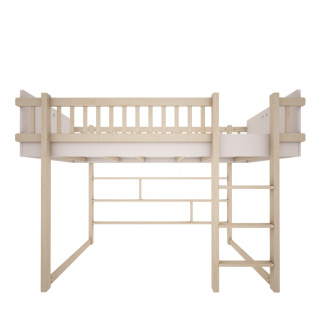 BASIC low loft bed white