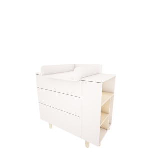 BASIC changing table white