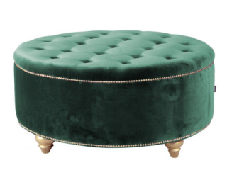 Baroque upholstered pouf seat