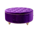 Baroque upholstered pouf seat
