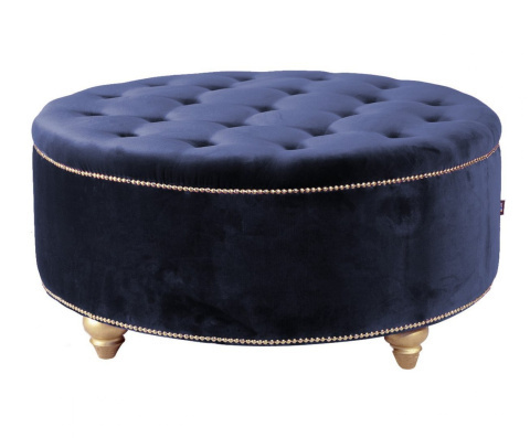 Baroque upholstered pouf seat