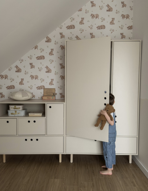 RIVER Kleiderschrank Sandbeige