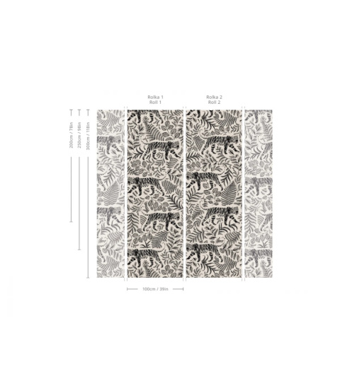 Tapeta Camouflaged Tiger White od Wallcolors