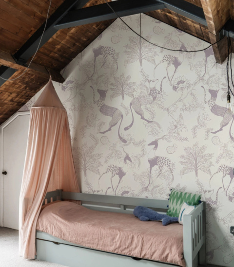 Mythical Animals Pink wallpaper by Wallcolors