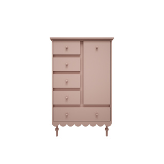 BABUSHKA tall chest of drawers pink