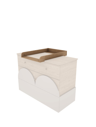 BLOOM changing table oak wood