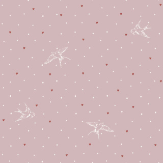 Swallows on pink Tapeta