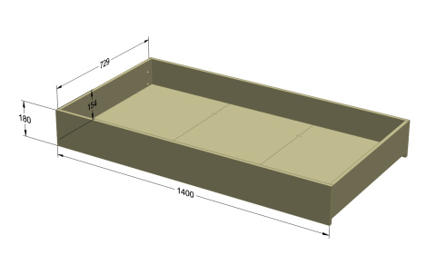 TWEENS szuflada do łóżka 70 x 140 eukaliptus