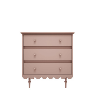 BABUSHKA chest of drawers with three drawers, pink