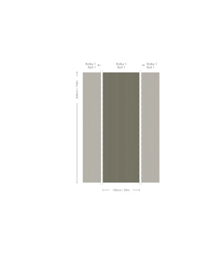Tapeta Stripe Forest Sage od Wallcolors