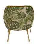 Monstera Green upholstered armchair