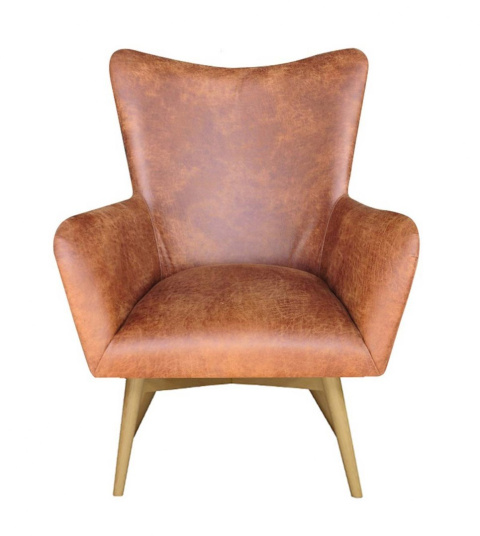 Wesley leather upholstered armchair