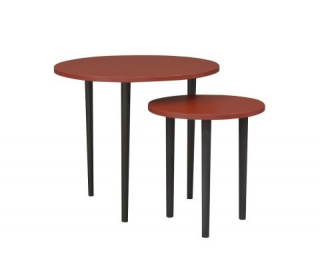 Set of 2 coffee tables Plum