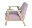 Upholstered children's chair with MINIO armrests