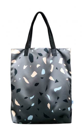 Mr m Terrazzo Graphit/Ohren Leder Tasche