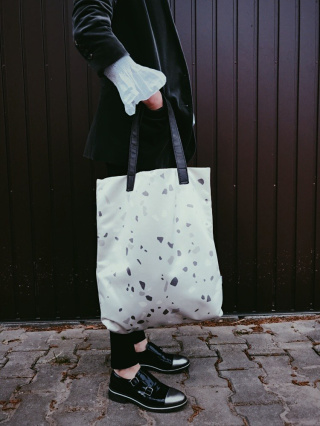 Bag Mr. m Terrazzo grey/ears natural leather