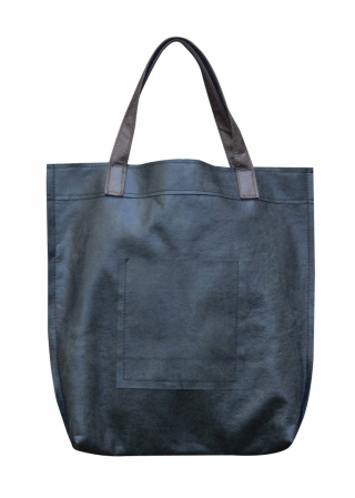 Mr.m Vintage-Tasche, schwarzes Naturleder