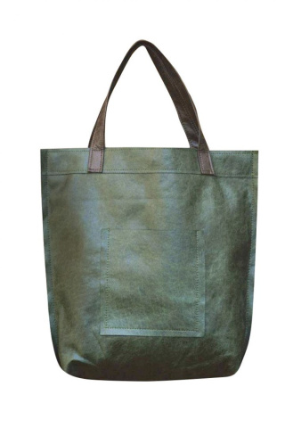 Mr.m Vintage grüne Tasche, Naturleder