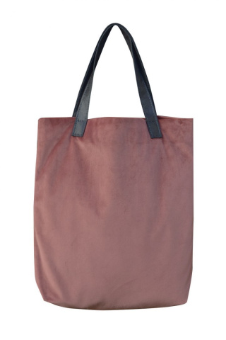 Mr m samt schmutzig rosa/Ohren Leder Tasche