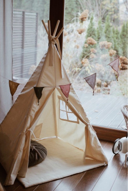 Namiot tipi kremowy duży ” 120cm” -ekologiczny