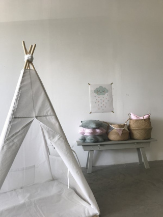 Teepee tent "Scandinavian white"